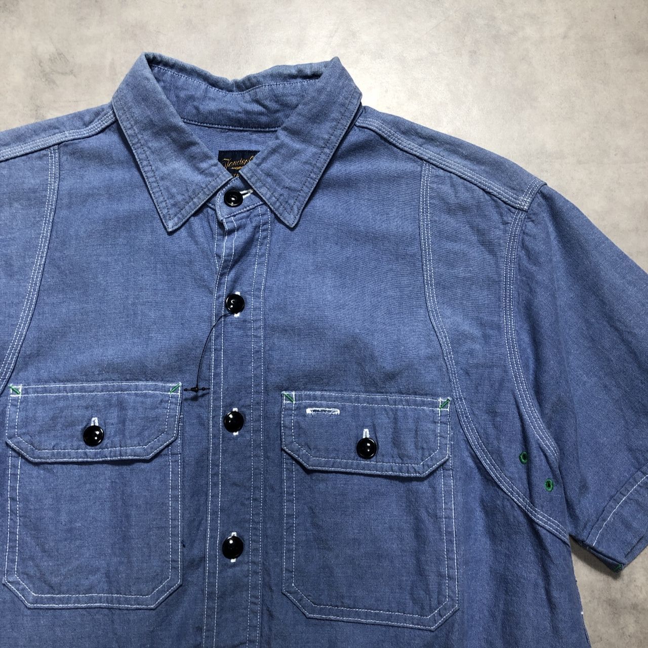 GQ5702◇TENDERLOIN : T-CHAMBRAY SHT S/S◇XS◇ライトブルー系