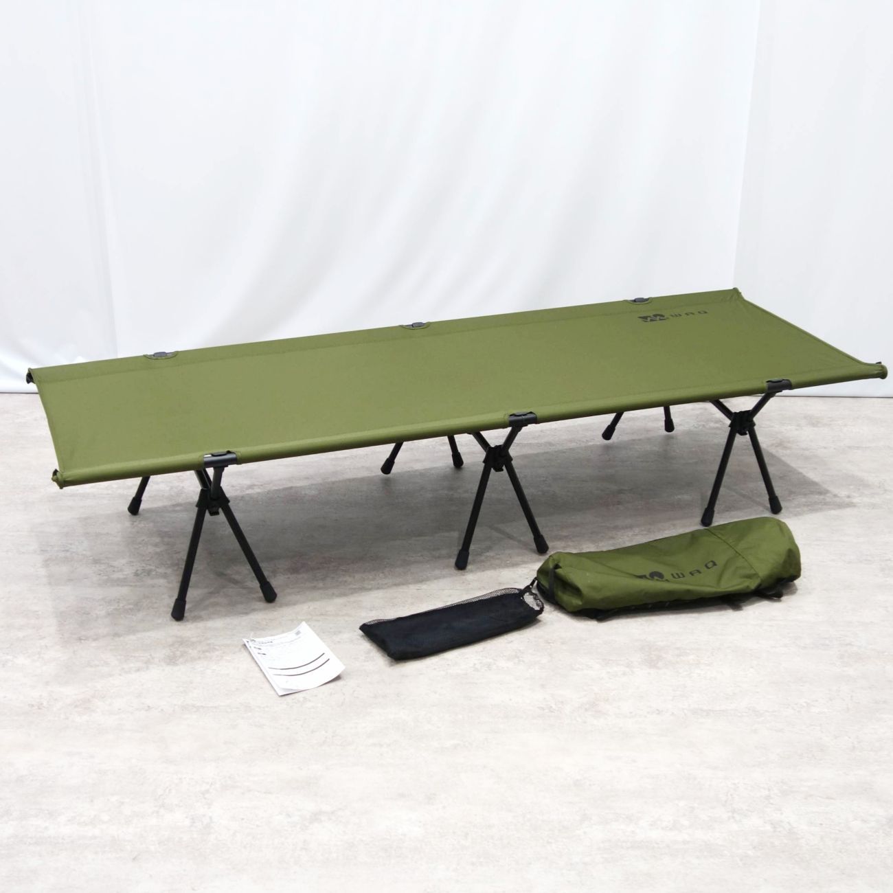 極美品 ワック WAQ 2WAY フォールディング コット タン キャンプ 寝具