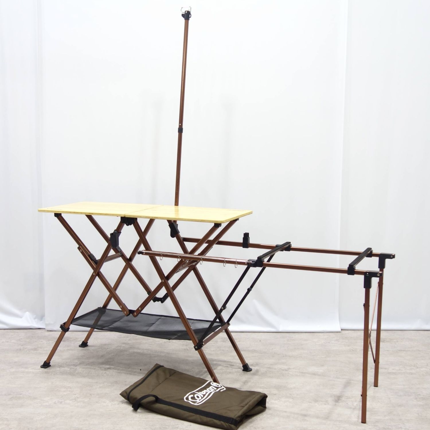美品 コールマン Coleman コンフォートマスター ワンタッチキッチンテーブ