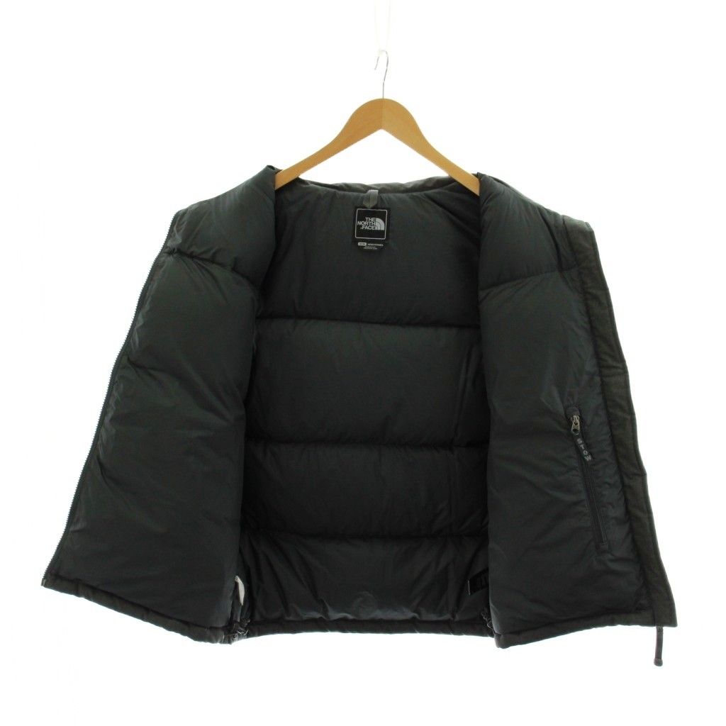 THE NORTH FACE ブラックダウンベスト ザノースフェイス THE NORTH FACE ダウンベスト ジップアップ ロゴ