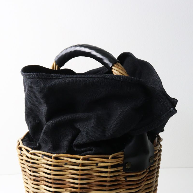美品 エバゴス ebagos ウィングラウンドバスケット ｜ナチュラル