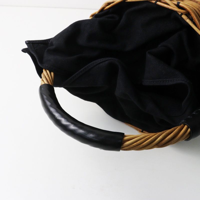 美品 エバゴス ebagos ウィングラウンドバスケット ｜ナチュラル