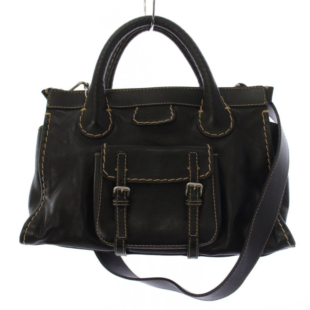 クロエ CHLOE エディス ショルダーバッグ ハンドバッグ 2way レザー 黒