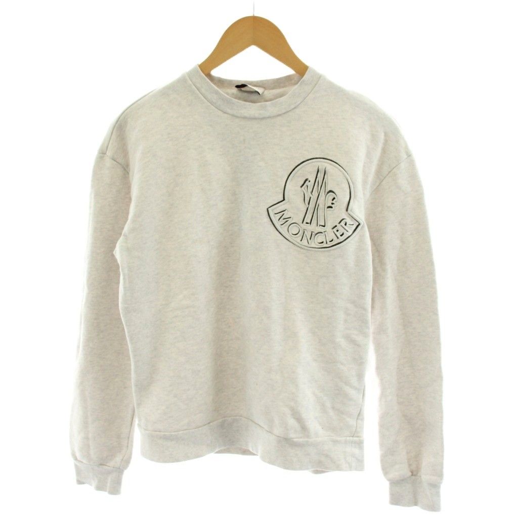 MONCLER グレー トレーナー モンクレール MONCLER MAGLIA スウェット トレーナー ロゴ S グレー