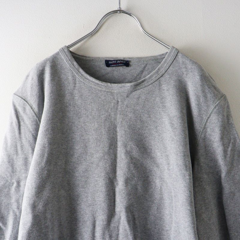 美品　セントジェームス　グレー　t5 ML セントジェームス SAINT JAMES コットンプルオーバー ML＼グレー