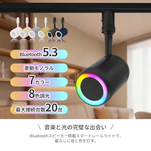 JIASONG ダクトレール スピーカー レール用 Bluetooth スピーカー付きライト ポータブル 小型 ブルートゥース リモコン付き ブラック ホワイト ブルー グレー サクラピンク 照明一体型 レールライト対応 部屋 リビングダイニング キ 国内発送 JIASONG ダクトレール スピーカー レール用 Bluetooth スピーカー付きライト ポータブル 小型 ブルートゥース リモコン付き ブラック ホワイト ブルー グレー サクラピンク 照明一体型 レールライト対応 部屋 リビングダイニング キ 国内発送