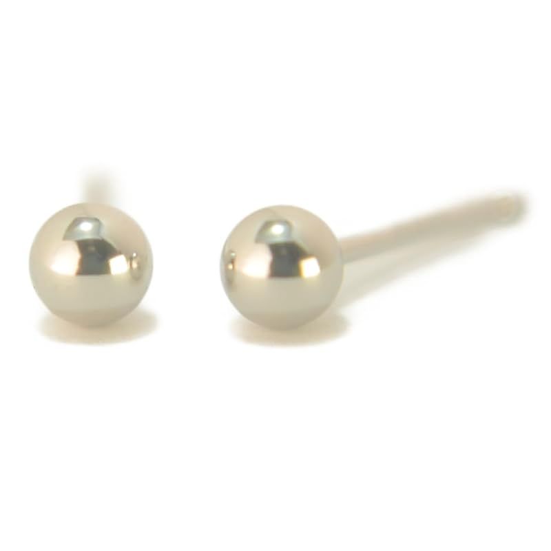 Pt900プラチナ丸玉ピアス 3mm ボールピアス プラチナ 1ペア両耳販売 日本製 ニッケルフリー yokomountain (フィットキャッチ) 0