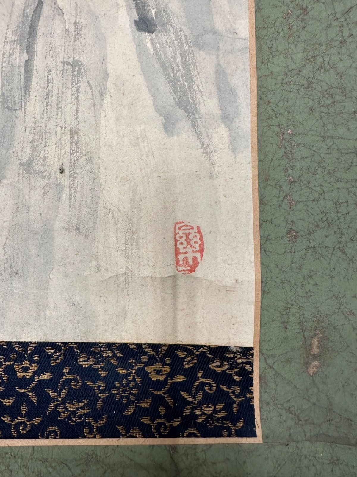 掛軸 山水画 水墨画 掛け軸 日本画 中国画 古美術 骨董品 - メルカリ