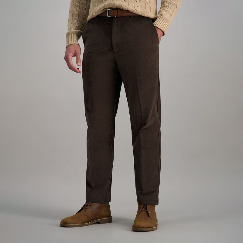 ハガー メンズ ボトムス カジュアルパンツ コーデュロイ Mens Haggar ClassicFit Stretch Expandable Waistband Corduroy Pants Brown ブラウン