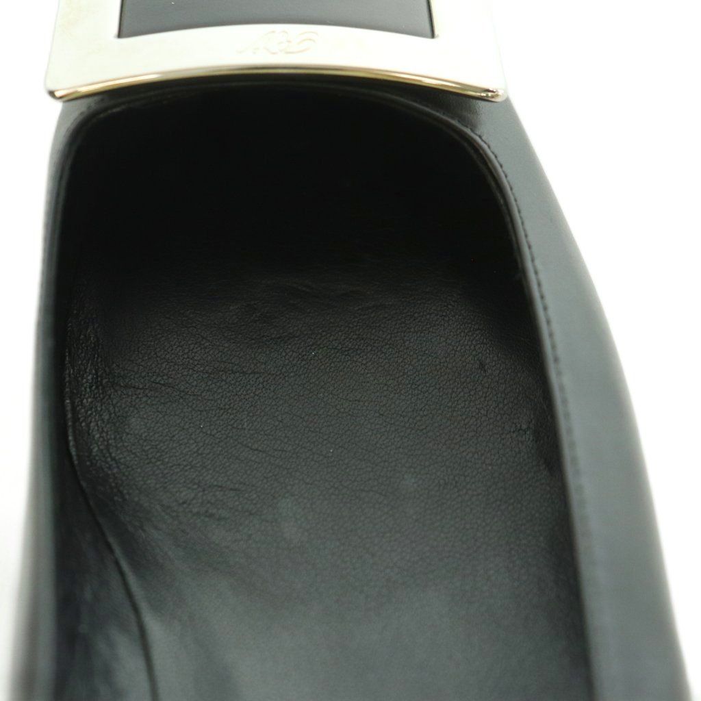 ロジェヴィヴィエ ROGER VIVIER スクエアバックル パンプス ローヒール