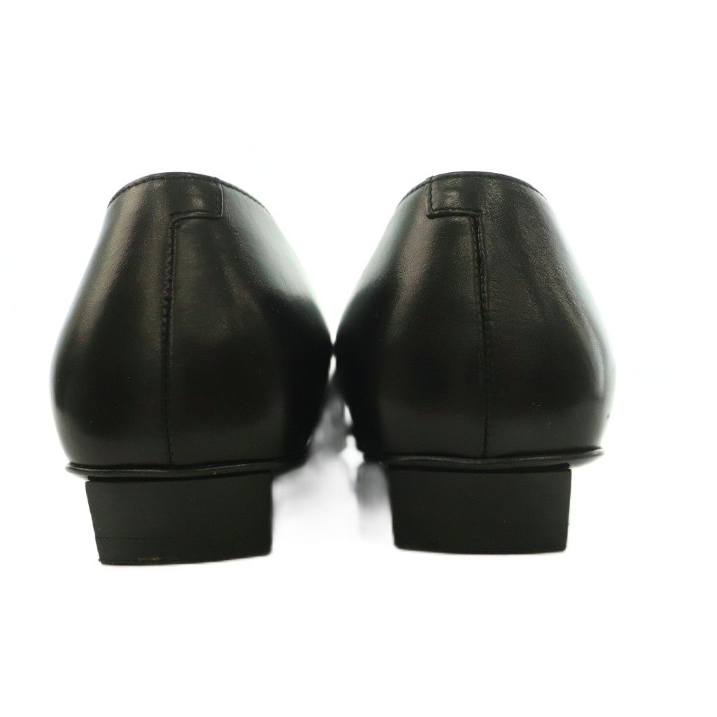 Roger Vivier 黒 バックルパンプス 38 ロジェヴィヴィエ ROGER VIVIER スクエアバックル パンプス ローヒール
