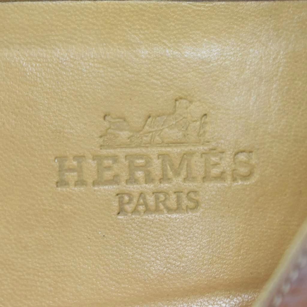 エルメス HERMES スターマーク トング サンダル 37 茶 ブラウン