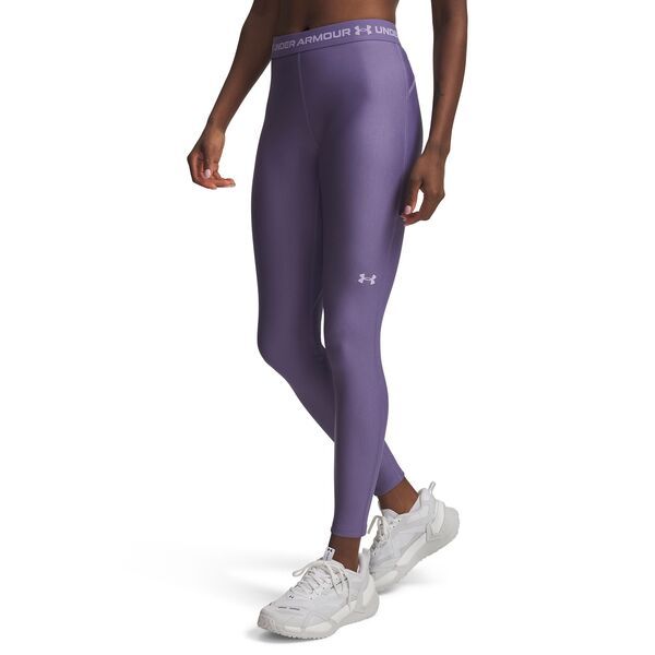 アンダーアーマー レディース ボトムス レギンス Under Armour Womens HeatGear Leggings Purple LuxePurple Crest パープル
