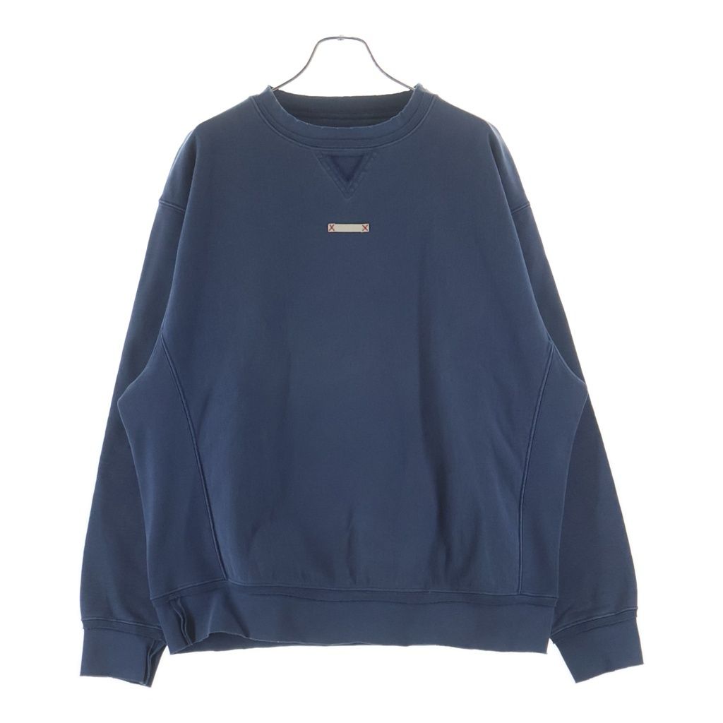 Maison Margiela メゾンマルジェラ 21AW Cross Design Sweat Shirt クロスデザイン クルーネックスウェットシャツ トレーナー ネイビー S50GU0178 Maison Margiela (メゾンマルジェラ) 21AW Cross Design Sweat Shirt