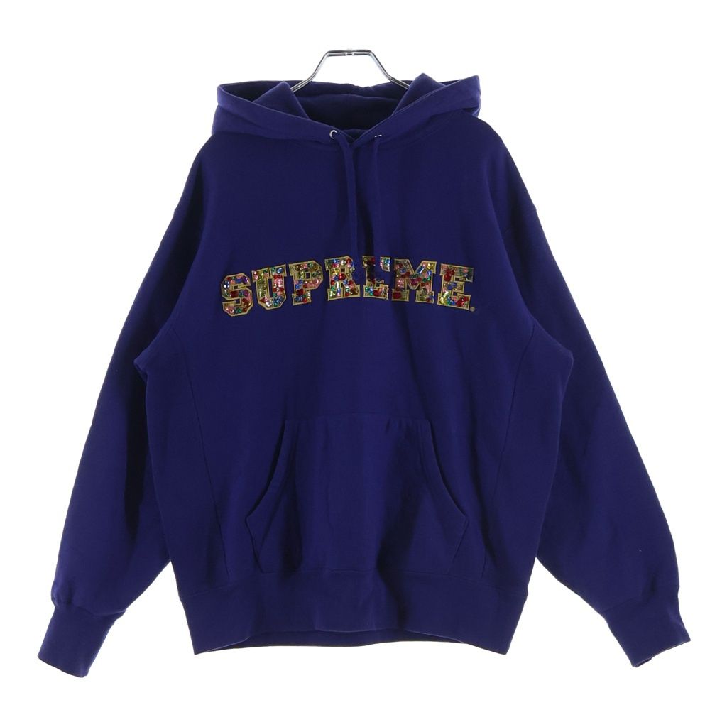 SUPREME シュプリーム 20AW Jewels Hooded Sweatshirt ジュエルズ フーデッド スウェットパーカー パープル SUPREME (シュプリーム) 20AW Jewels Hooded Sweatshirt ジュエル装飾