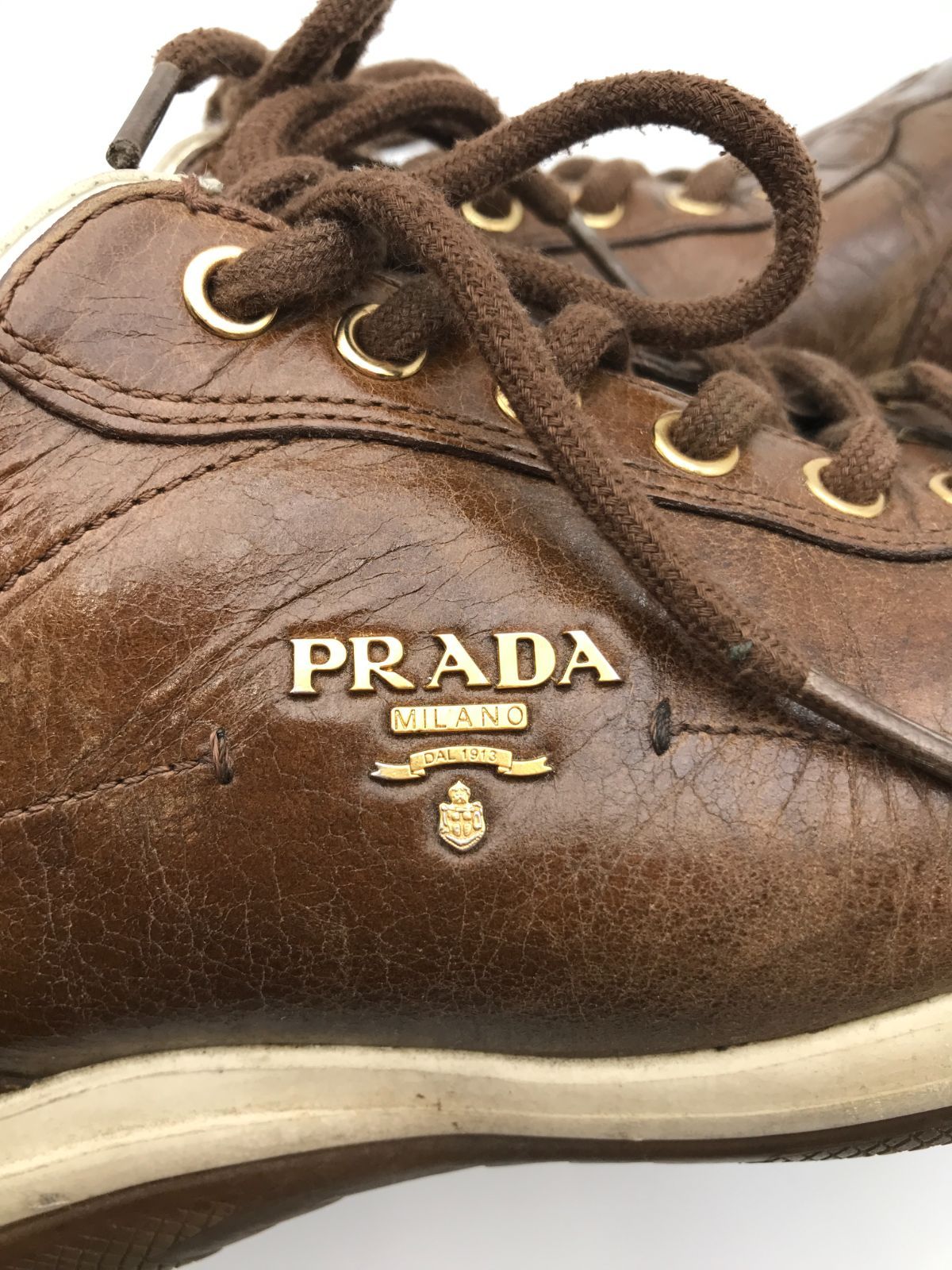 PRADA SPORT プラダスポーツ スニーカー レザー 表記サイズ37(約24.0 