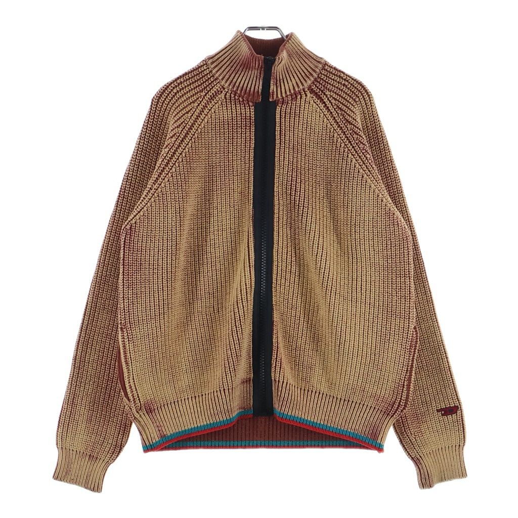 DIESEL (ディーゼル) ドライバーズニット ジップアップ ダメージ加工