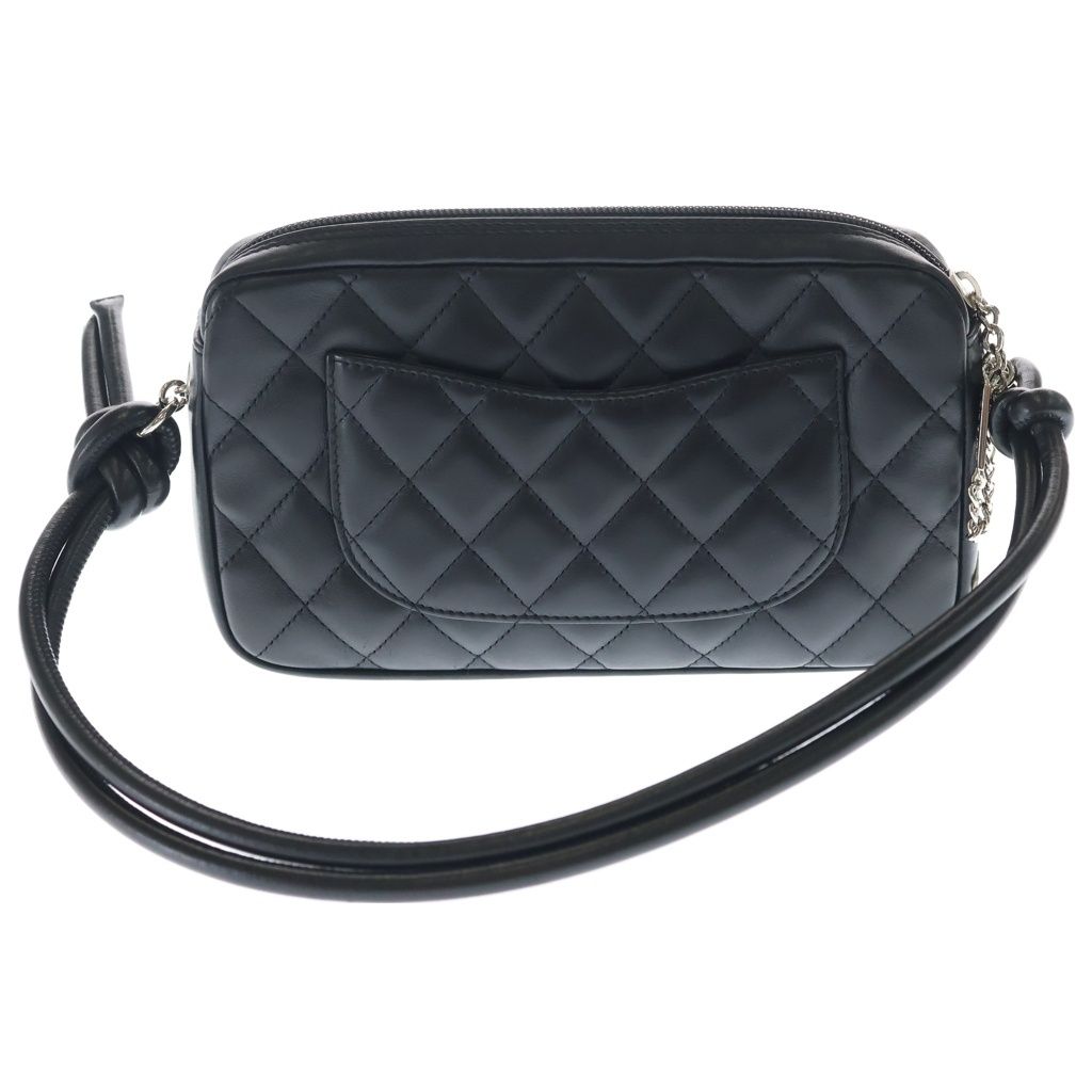 専用になります☆美品☆CHANEL ブラック☆ポーチ☆カンボンライン☆ CHANEL (シャネル) カンボンライン ワンショルダーバッグ ポーチ