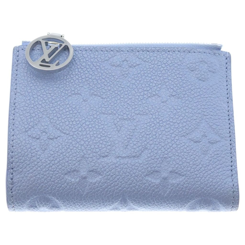 LOUIS VUITTON (ルイヴィトン) モノグラムアンプラント ポルトフォイユ・リサ コンパクトウォレット 三つ折り財布 コインケース ブルー レザー M26518 シルバー金具