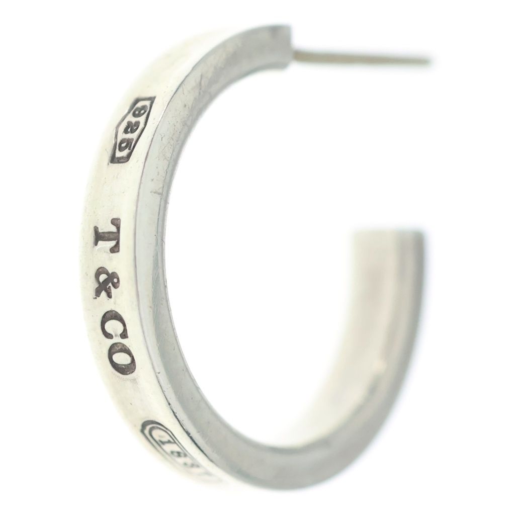 良品 ティファニー 1837 フープピアス シルバー Tiffany&Co. ナロー