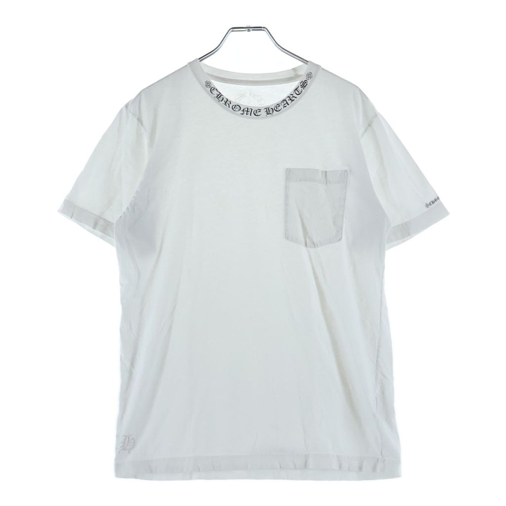 CHROME HEARTS (クロムハーツ) CH T-SHIRT ネックロゴプリント半袖T