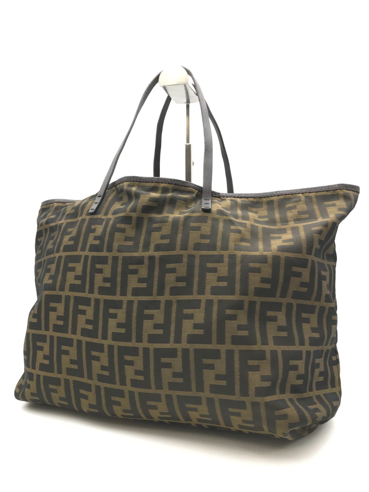 Fendi　フェンディ　トートバッグ　ズッカ　ナイロン×レザー　2109
