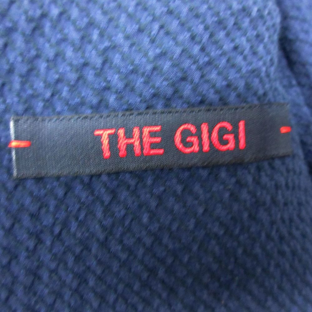 XXLサイズ イタリア製 THE GIGI テーラードジャケット　ジャガード　紺 THE GIGI ザ ジジ テーラードジャケット ジャガード総柄 ダブル