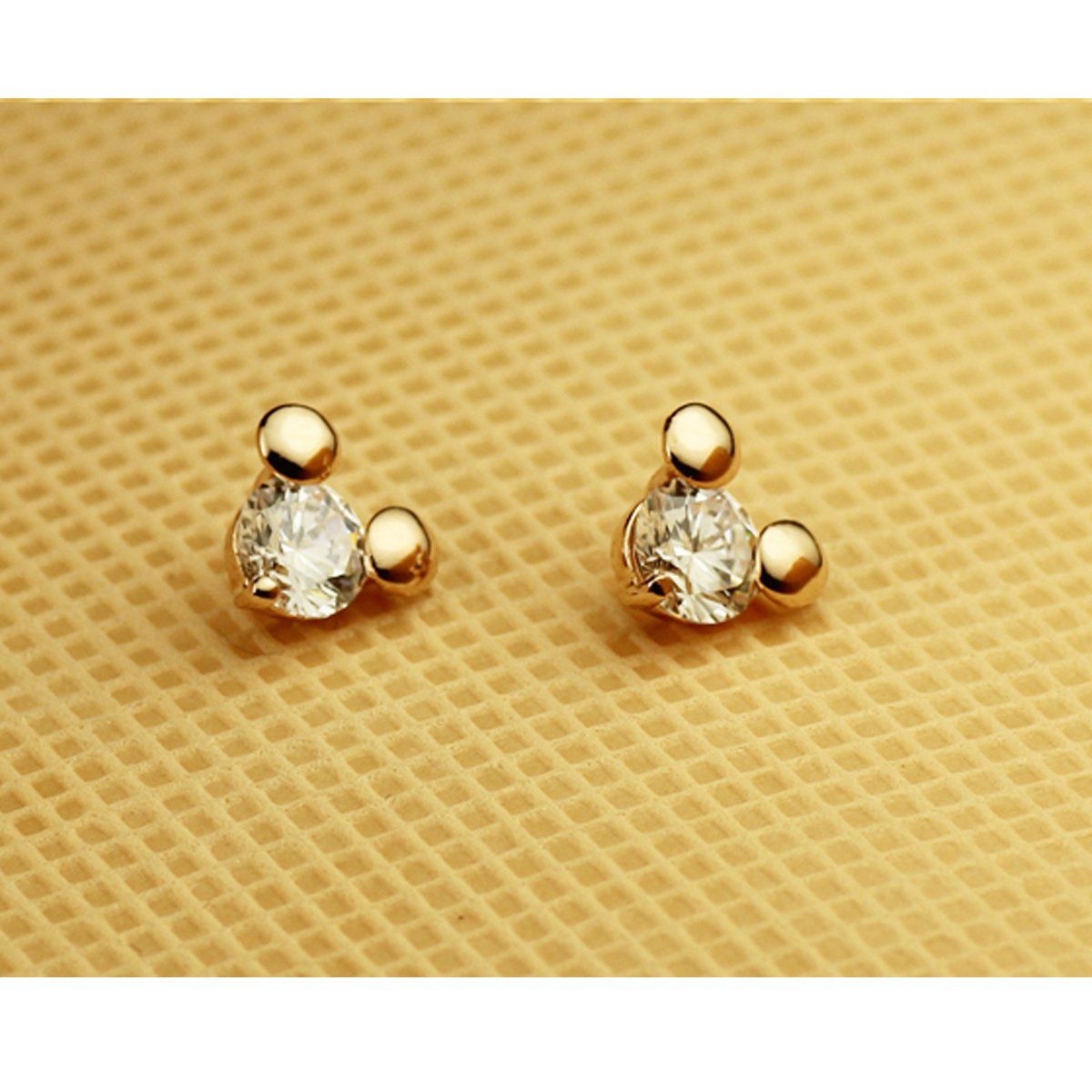 K.L.Y] ピアス レディース ダイヤモンドCZ 一粒 イヤリングかわいい 18 