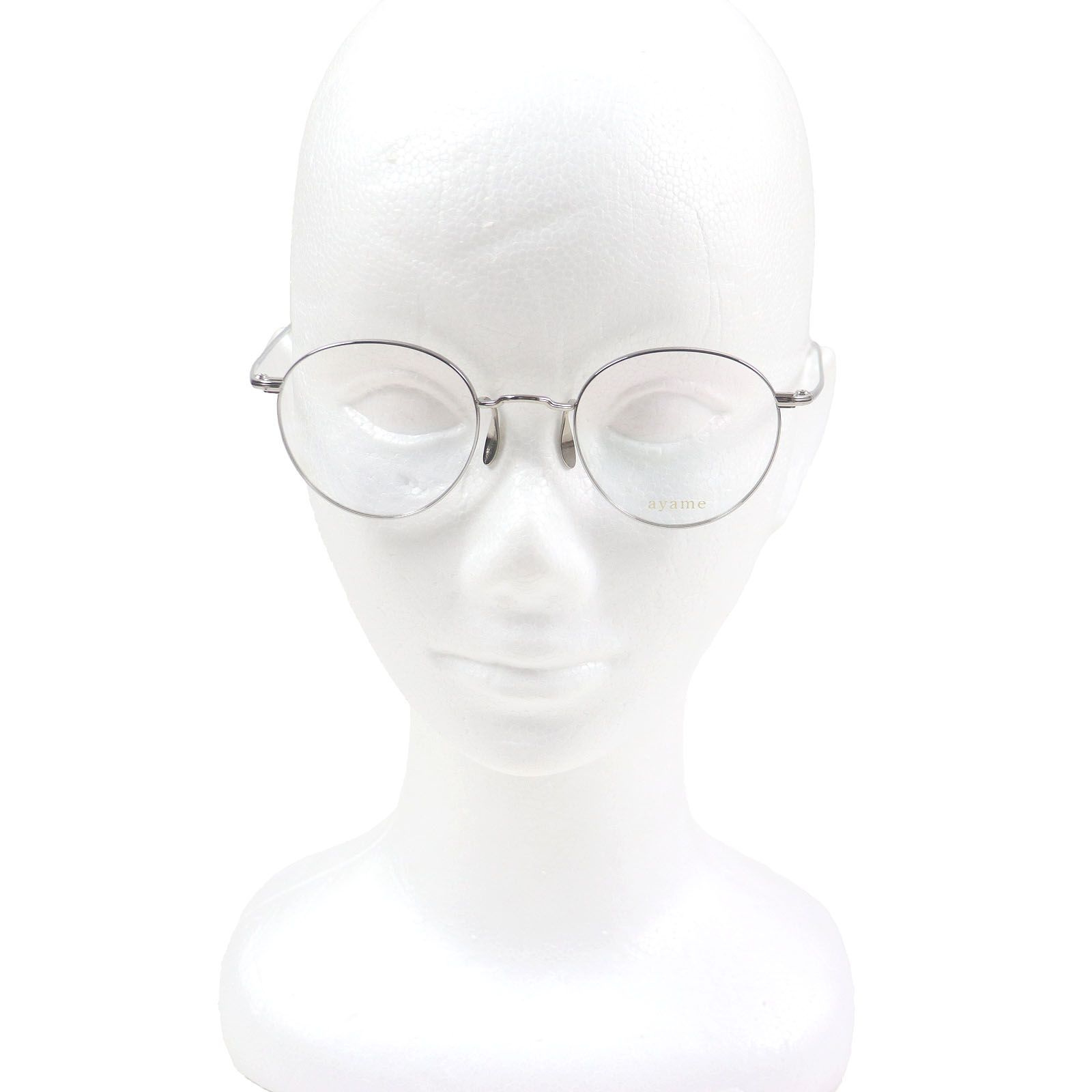 極美品□ayame アヤメ MANRAY ボストンフレーム メガネ 眼鏡 アイ 
