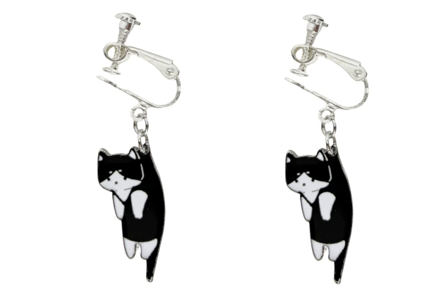 Feel「黒猫のイヤリング」ノンホール レディース かわいい ねこ