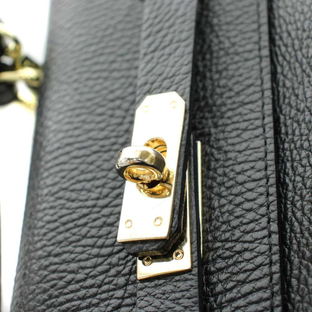 オウレンティ AULENTTI ハンドバッグ ショルダーバッグ 2way レザー 黒