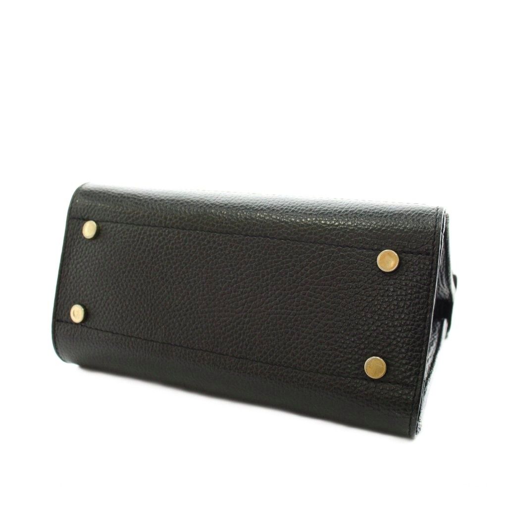 オウレンティ AULENTTI ハンドバッグ ショルダーバッグ 2way レザー 黒