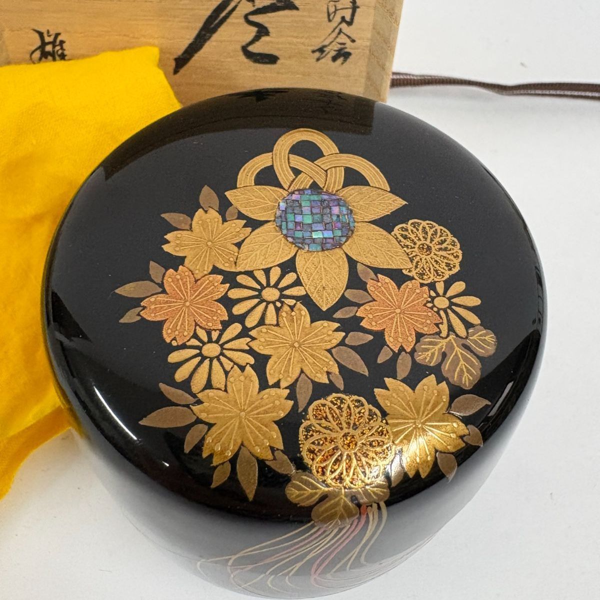 坂下雄峰作 くす玉蒔絵 棗 共箱 共布付 螺鈿入 茶器 漆芸 - メルカリ