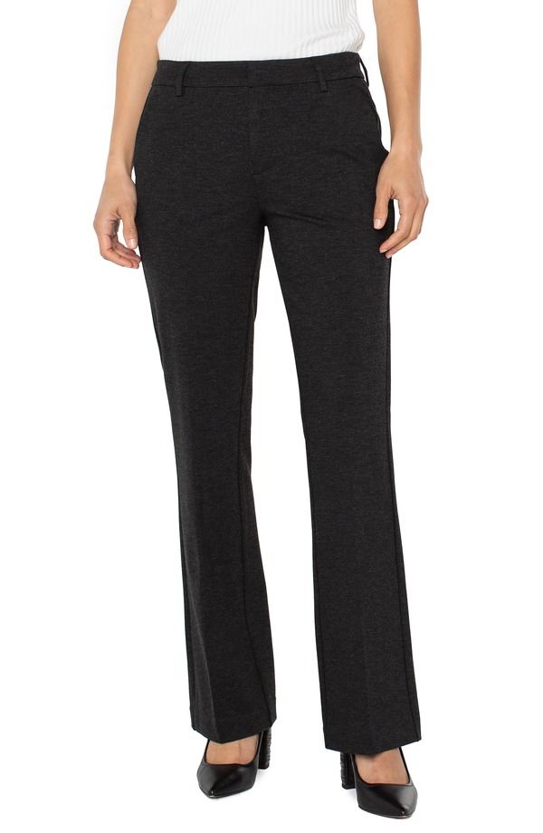 リヴァプール ロサンゼルス レディース ボトムス レギンス パンツ Liverpoolos Angeles Kelsey Flare Ponte Pants Heathered Charcoal チャコール