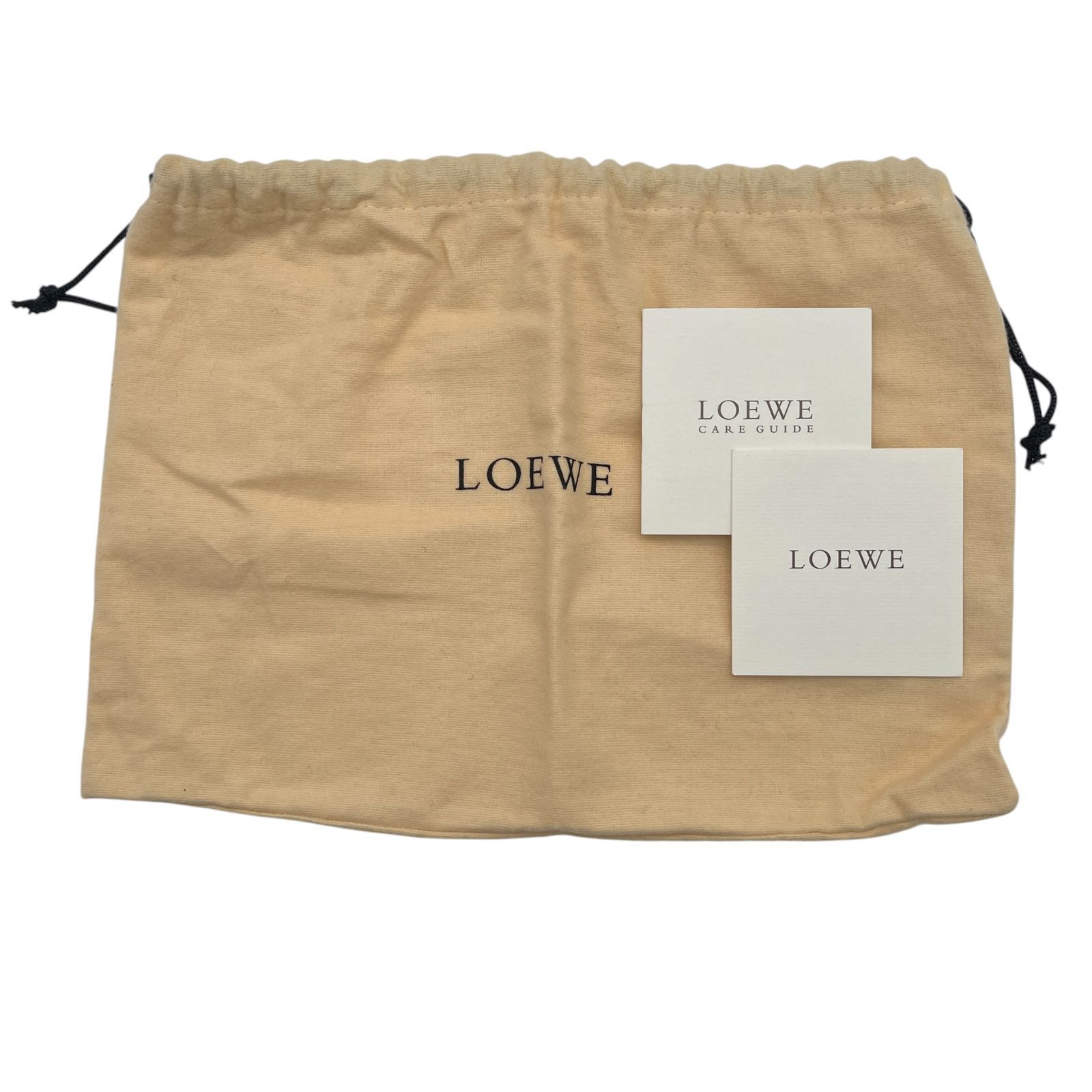 ロエベ　アナグラム　ナッパレザー　ポーチ　マスタード色 LOEWE ロエベ レザーポーチ アナグラム ナッパレザー ロゴ バッグ