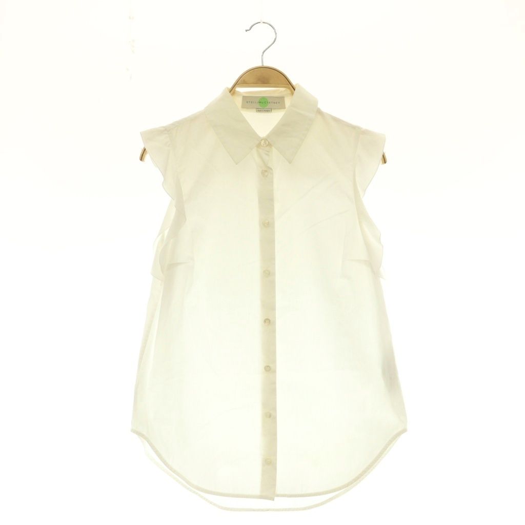ステラマッカートニー×★新品未使用★ラッフルブラウス ステラマッカートニー STELLA McCARTNEY フリルブラウス ノースリーブ