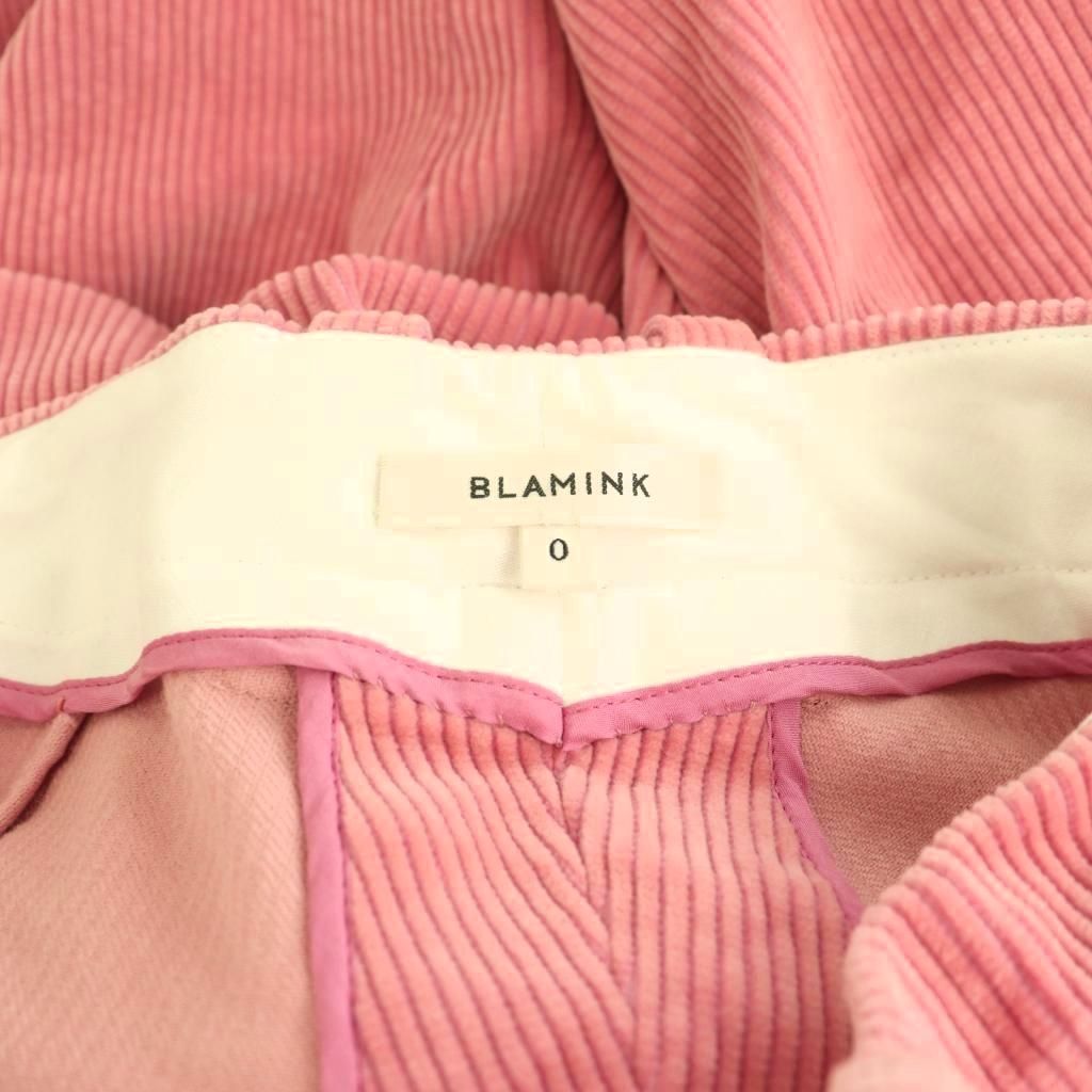 ブラミンク BLAMINK コットン コーデュロイ ストレートパンツ 0 ピンク