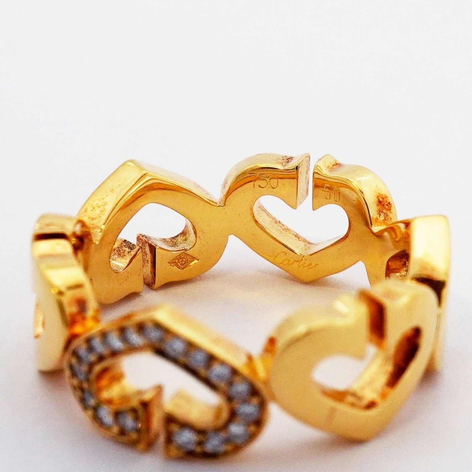 カルティエ(Cartier) カルティエ リング Cハート 18KYG イエロー 