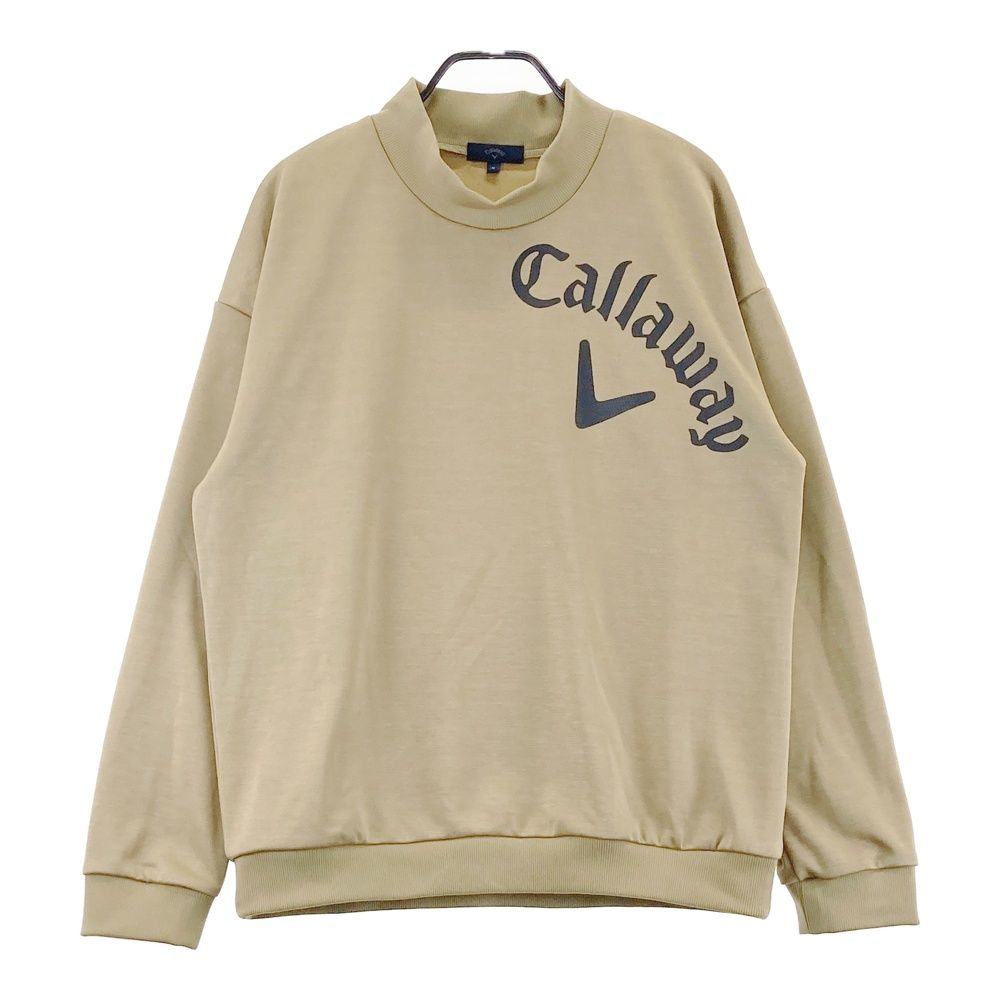 サイズ：3L CALLAWAY キャロウェイ モックネック スウェットトレーナー ベージュ系 [240101705800] ゴルフウェア メンズ ストスト