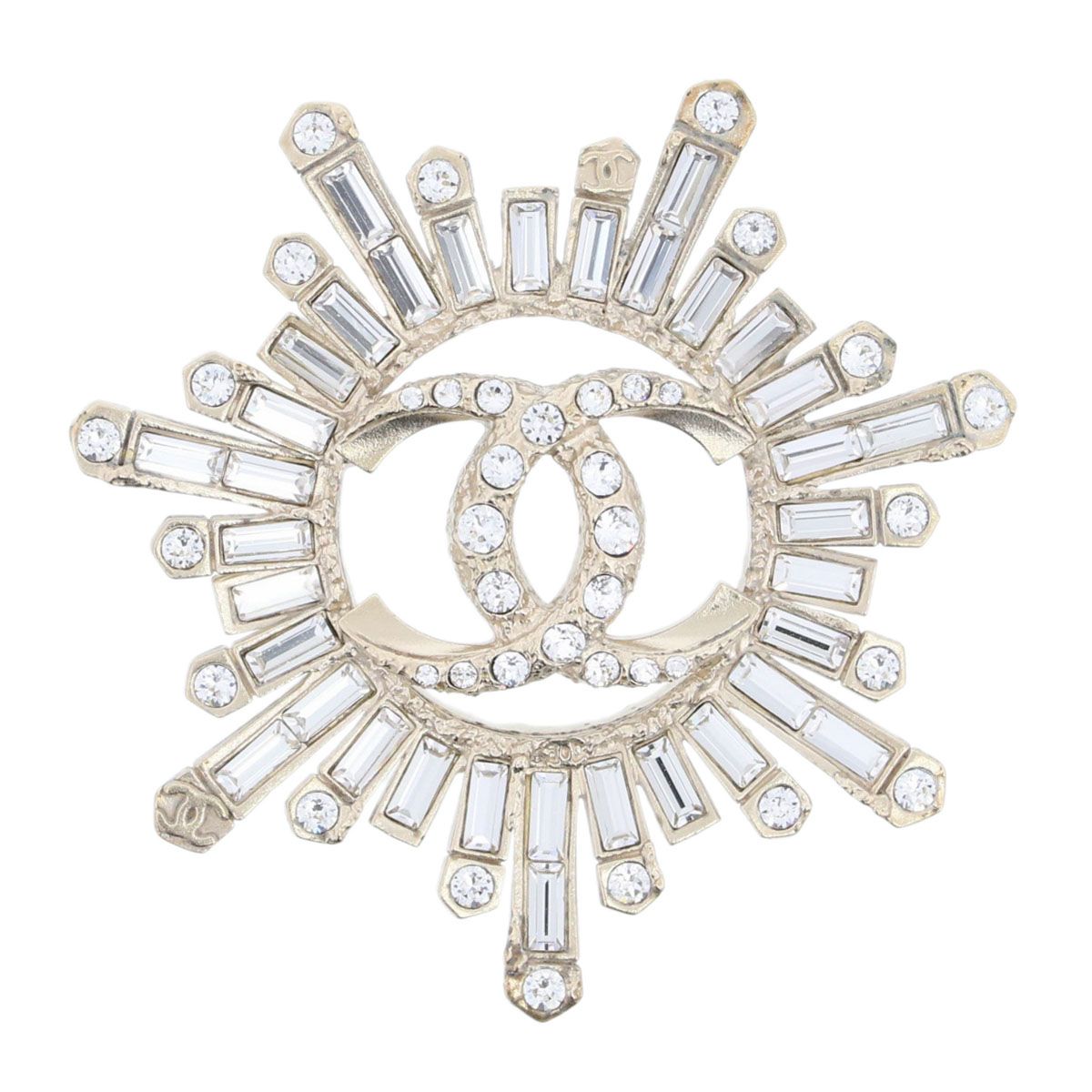 CHANEL シャネル ラインストーン ココマーク ロゴ ブローチ レディース