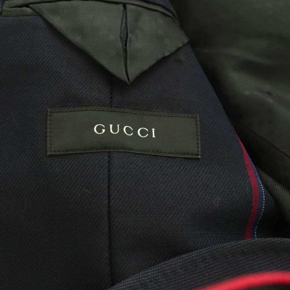 グッチ GUCCI モヘア混 ウール 2B スーツ セットアップ テーラード