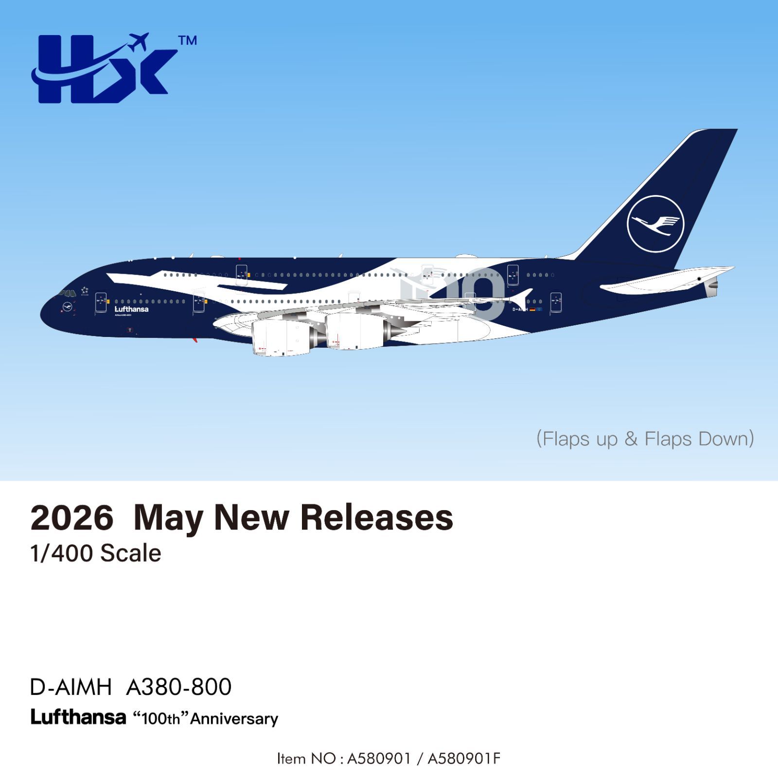 HX Models ルフトハンザ A380 D-AIMH 100周年記念塗装 1/400 A580901