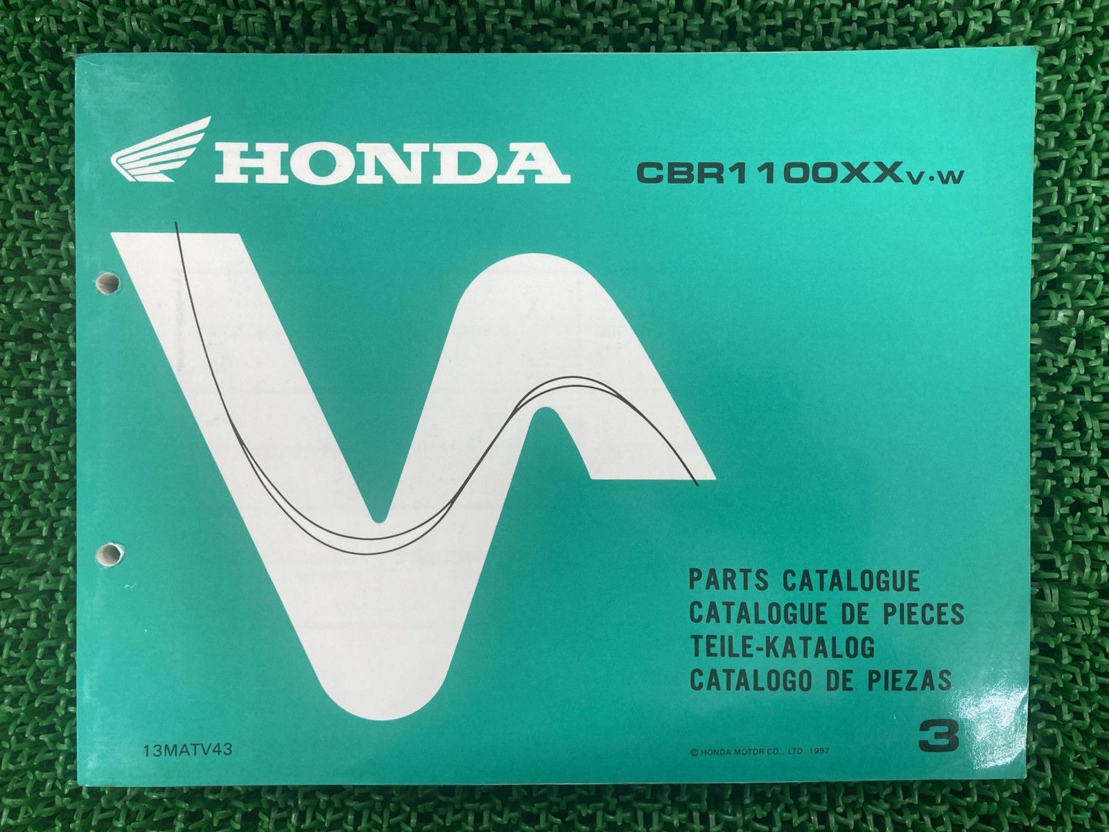 CBR1100XX パーツリスト 3版 ホンダ 正規 中古 SC35 ブラックバード Aj Fd