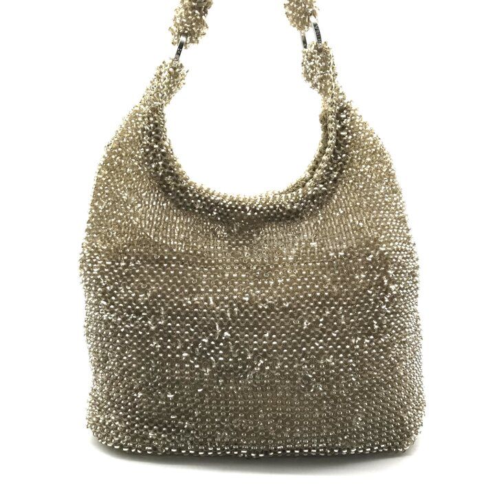 美品 ANTEPRIMA アンテプリマ ワイヤー ハンド ワンショルダー バッグ ゴールド レディース ブランド カバン BAG r1586