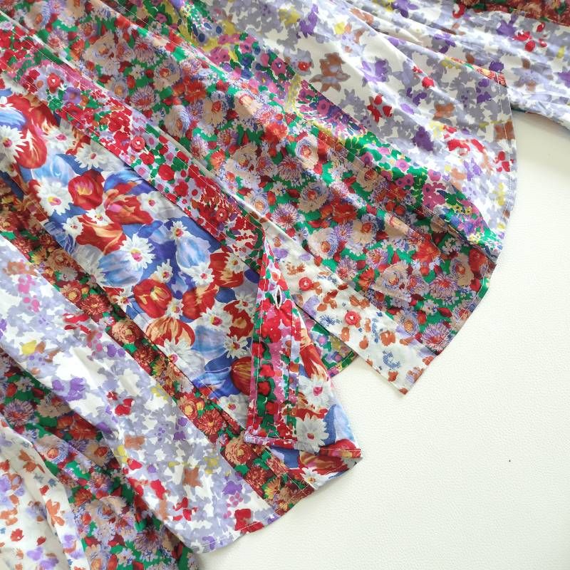 ETRO エトロ ドレスシャツ 長袖 花柄 総柄 ストレッチ フローラル