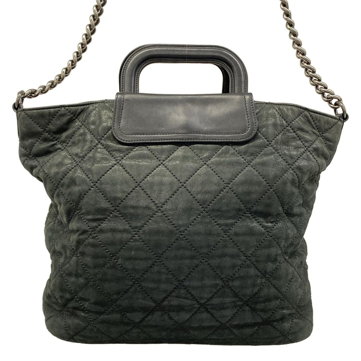 CHANEL(シャネル) ショルダーバッグ マトラッセ 黒 ラメ/2way 
