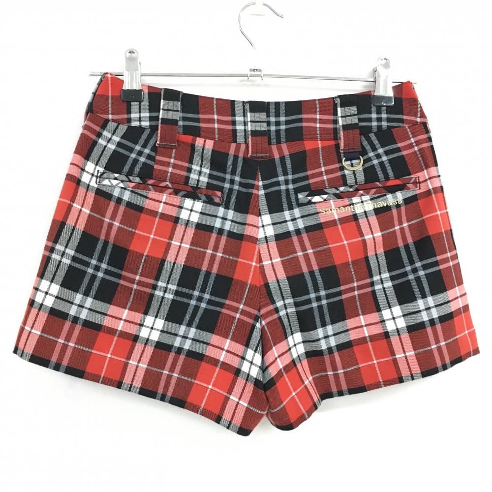 超美品】サマンサタバサUNDER25 ショートパンツ レッド×黒 チェック