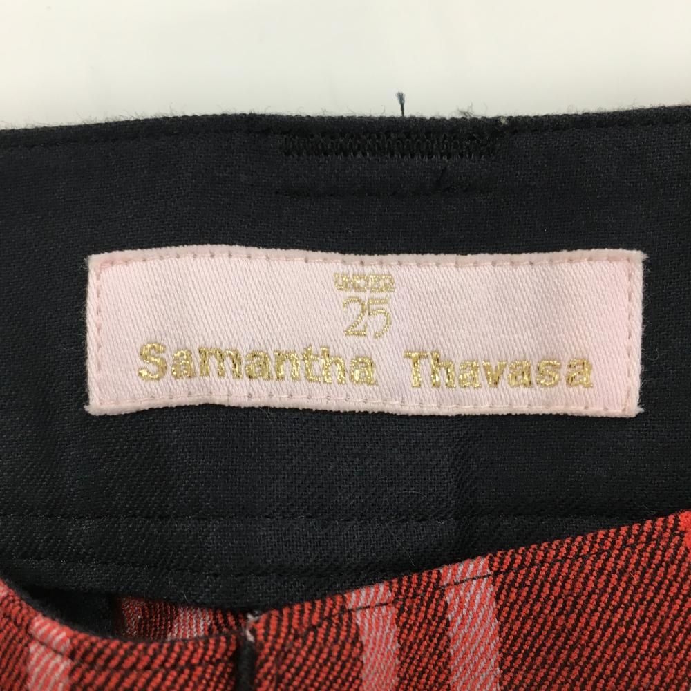 超美品】サマンサタバサUNDER25 ショートパンツ レッド×黒 チェック