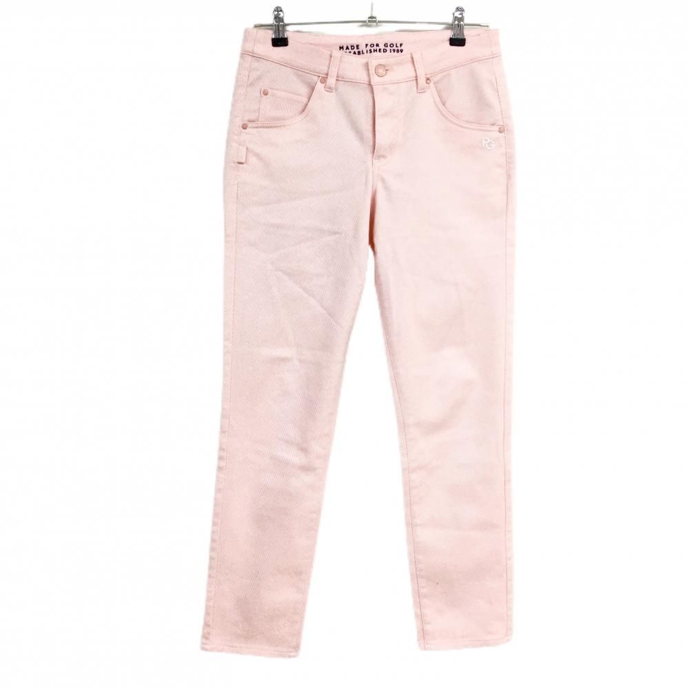 美品】パーリーゲイツ パンツ ピンク ストレッチ ロゴ刺しゅう