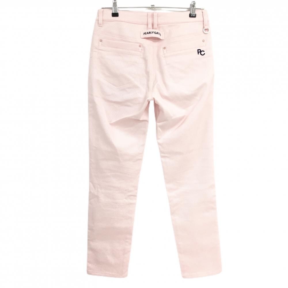 美品】パーリーゲイツ パンツ ピンク ストレッチ ロゴ刺しゅう
